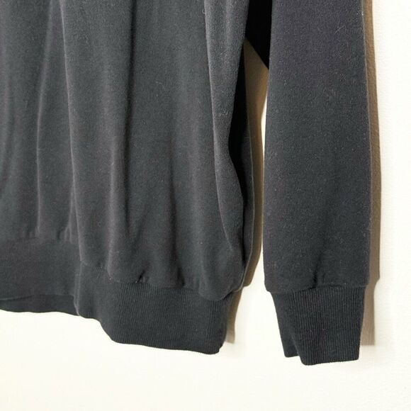 Soft Surroundings Black with Gold Stitching Crewneck Sweatshirt - Women’s US XS - Picture 4 of 7